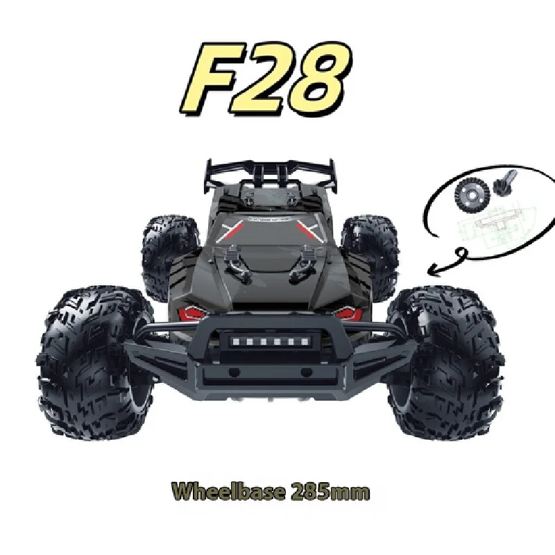 Nový produkt 1:10 Štvrtý pohon štvorcových kefiek bez vysokorýchlostného terénneho vozidla 2.4G Elektrické pretekárske diaľkové ovládanie vozidla RC Model F28