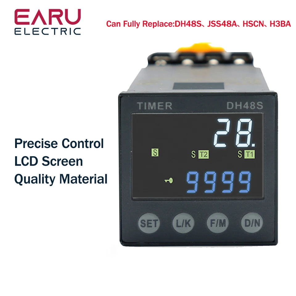 Nový produkt DH48S DC/AC24V AC220V Presné programovateľné relé oneskorenia 0,01S-99990h s časovým relé série DH48S Socket Base DH48S