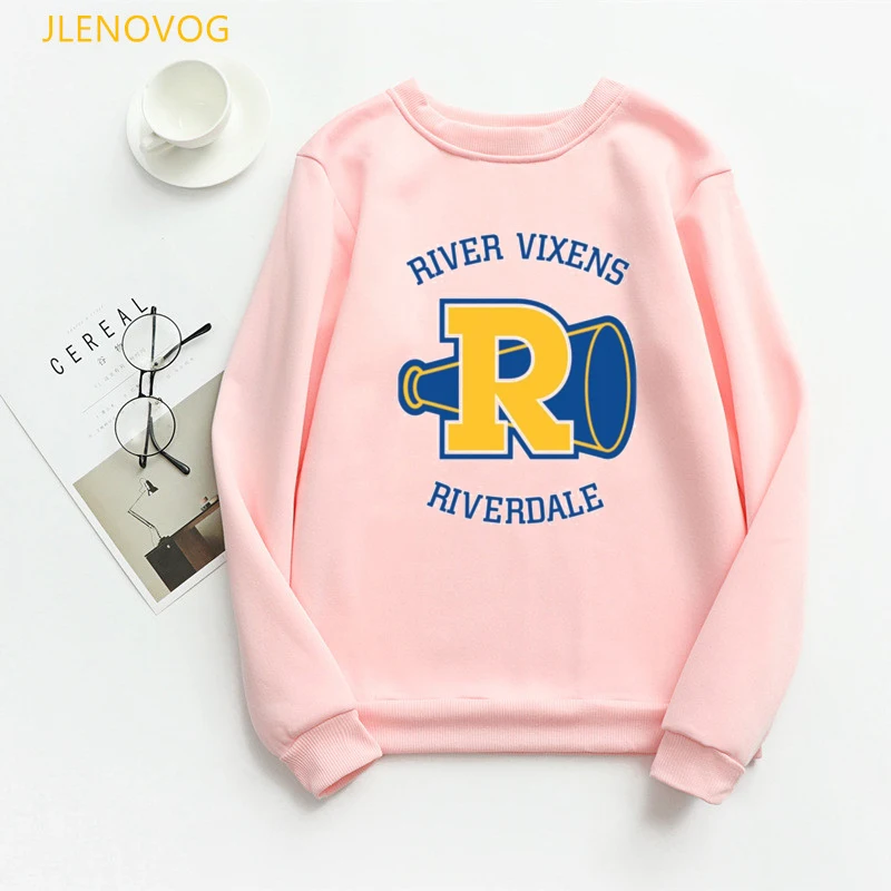 Nový príchod 2024 River Vixens Riverdale Pink Jumper Women Funny Southside Serpent Hoodies Femme Kawaii Sudadera Mujer