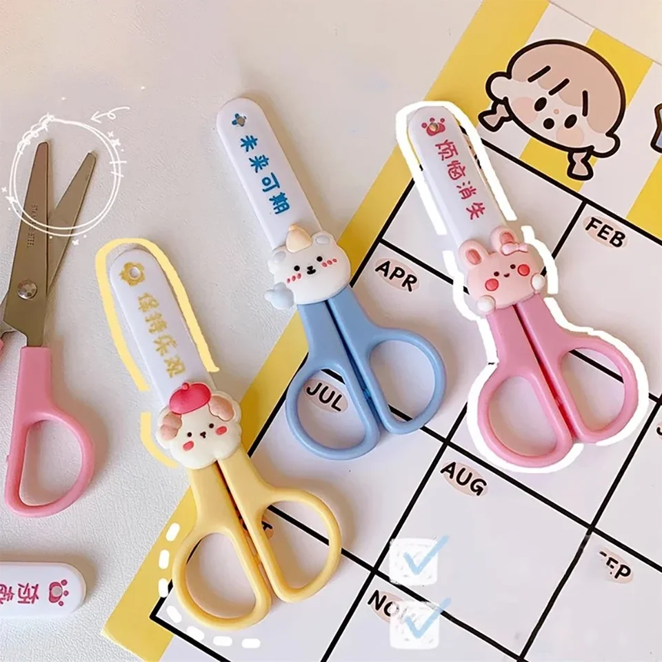 Nový príchod Kawaii Prenosné mini umenia Nožnice Domácnosť Multifunkčná ruka Nerezové nožnice Školské kancelárske potreby