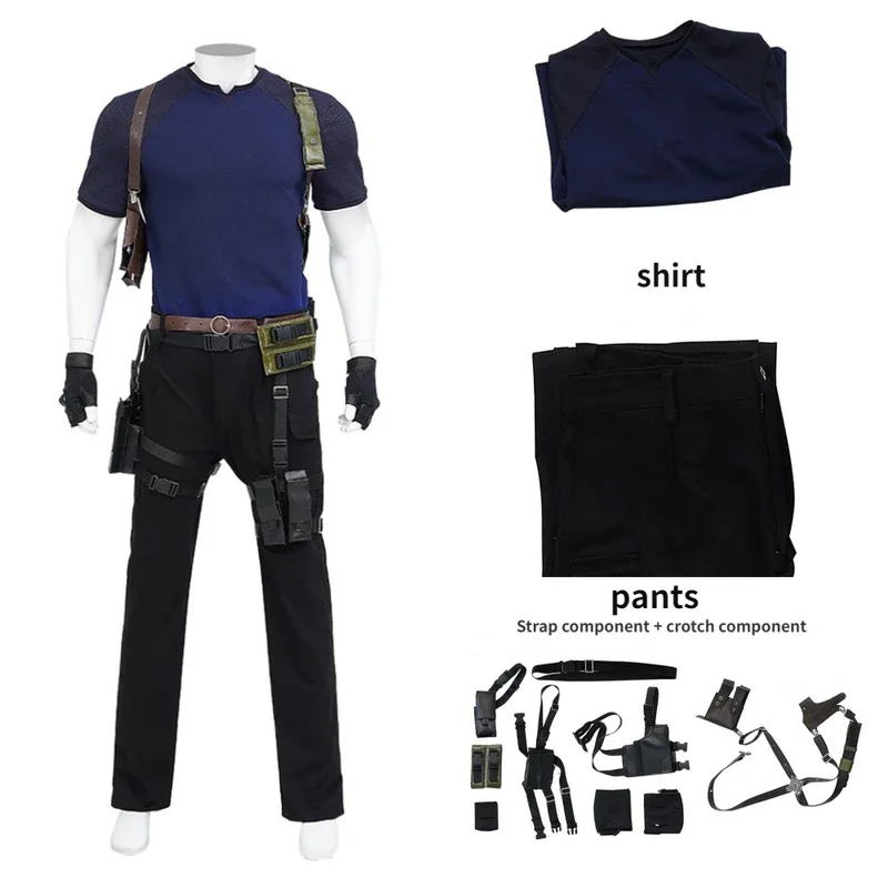 Nový príchod Leon Cosplay Accessories re Leon Scott Kennedy Cosplay diely Top nohavice popruhy a rozkrokové komponenty