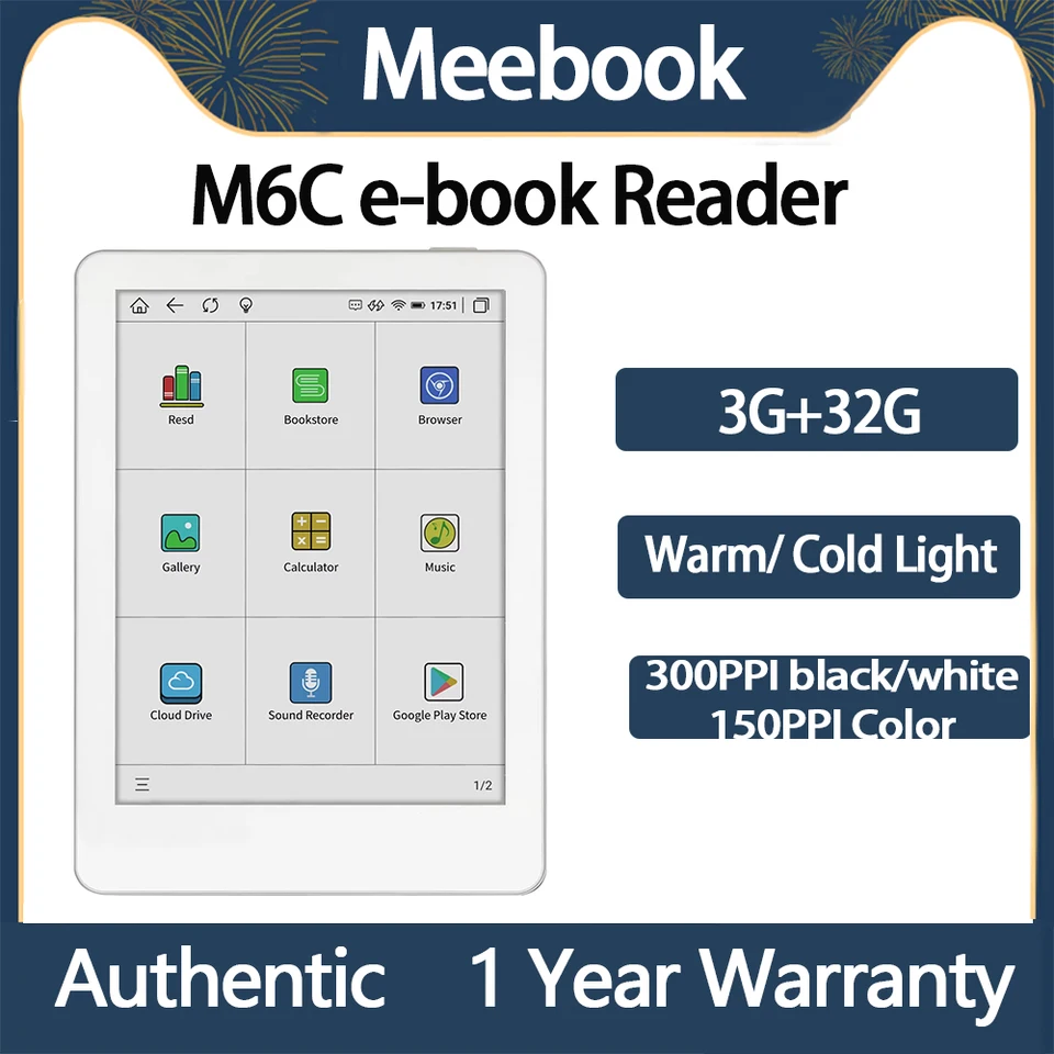 Nový príchod Meebook M6C Farebný Ereader 6 