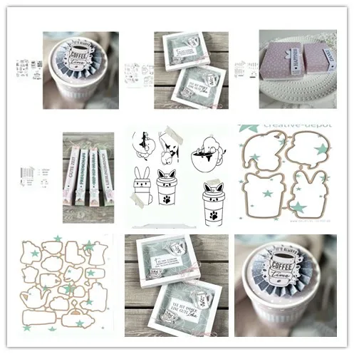 Nový príchod Presell Cup pečiatky pre DIY Scrapbooking/Photo album Dekoratívne reliéfne DIY papierové karty