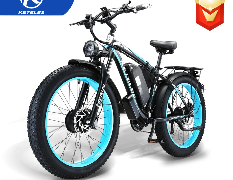 Nový príchod Vintage Bicycle Wholesale 2000W 48v23a Dual Motor Electric Electric Snowmobile ATV Mountain Bike Fat Tire 26-palcová