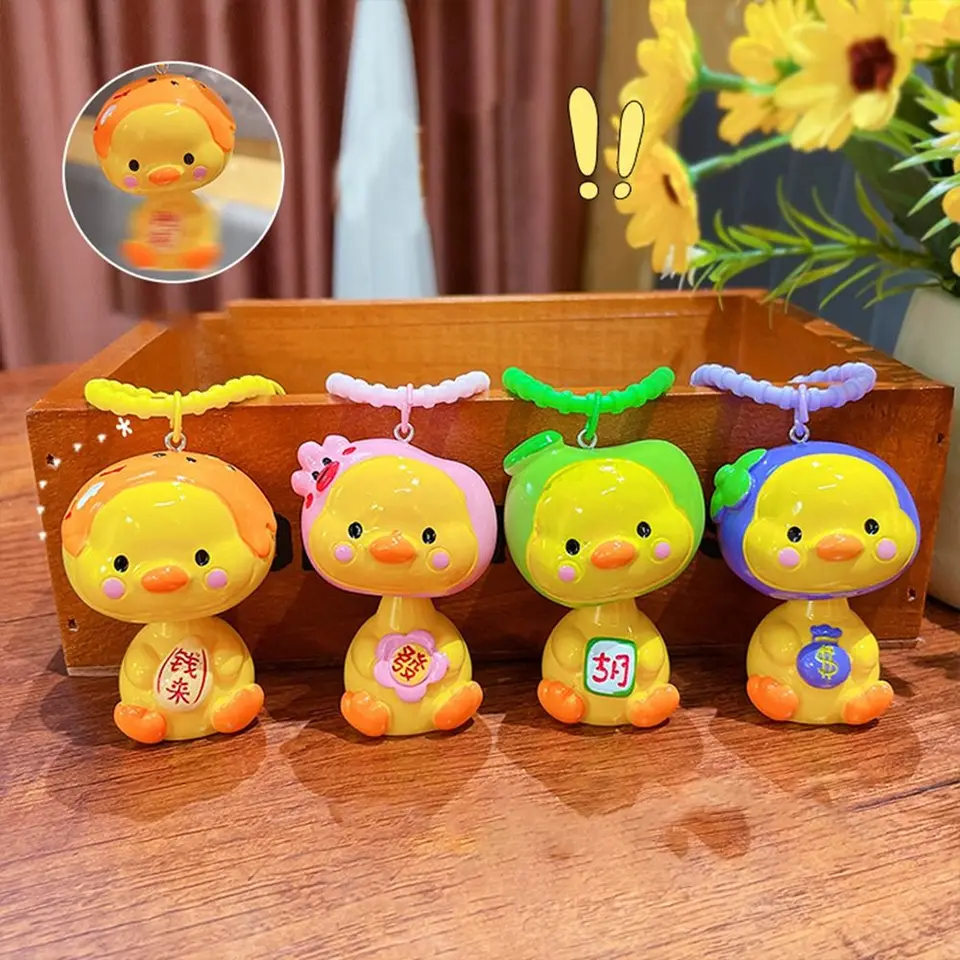 Nový PVC nepríjemný kačica Keychain Závesný ozdoba Darček žltá kačica Keychain Hračky Dolls Pendant