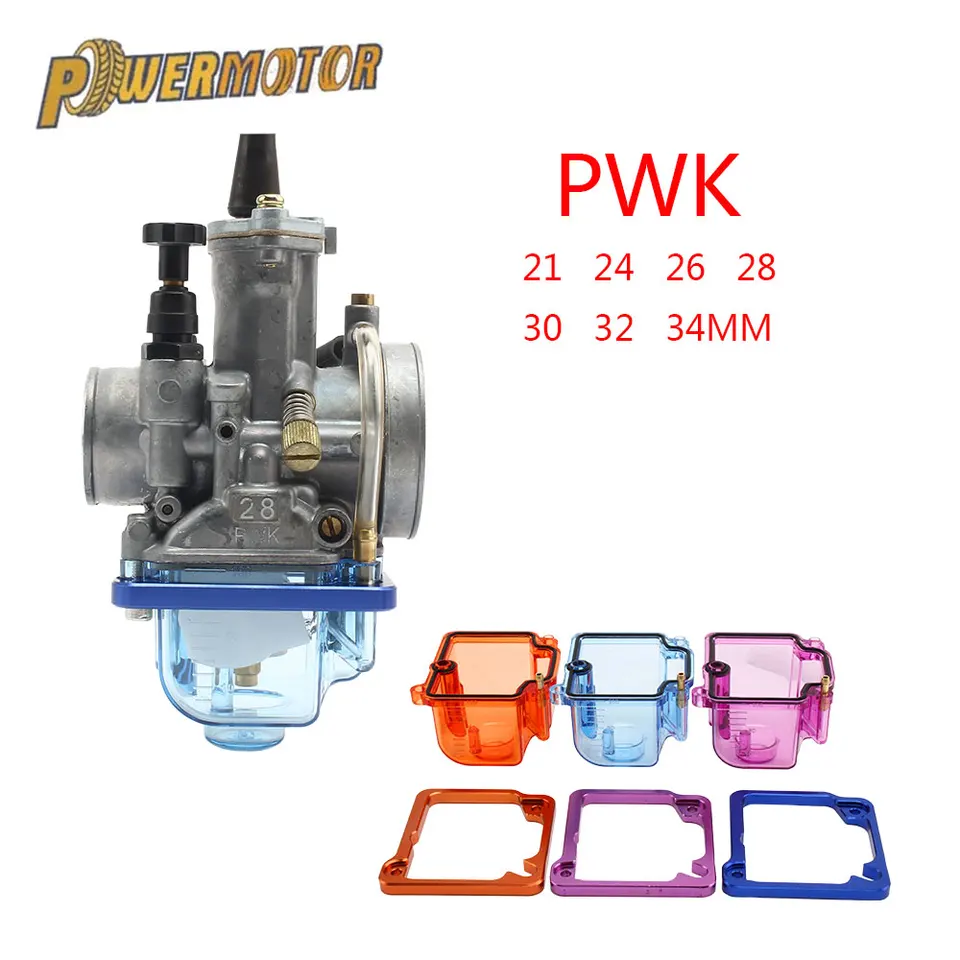 Nový PWK 21-34 Blue/Purple/Orange Nylon Transparent karburátorový karburátorový kryt pre PWK KSR Oko Koso Keihin Carburetor
