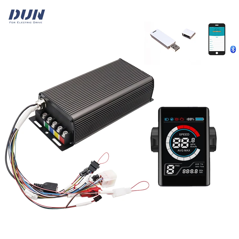 Nový regulátor motora SABVOTON BLDC SVMC7260-APT V2 2KW 48V-72V 60A Programovateľný s displejom UKS2