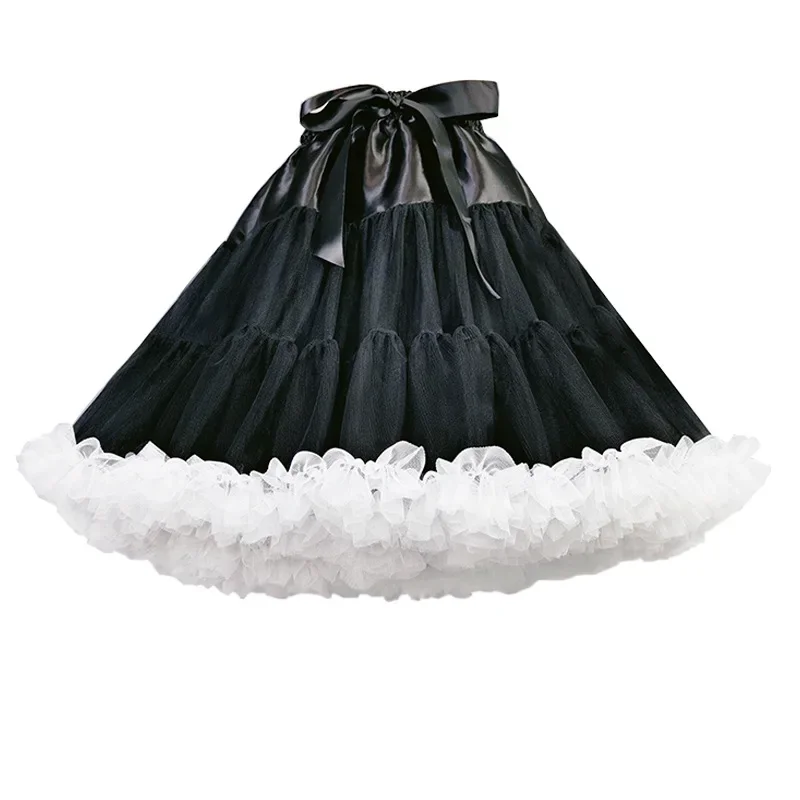 Nový rok našuchorené dospievajúce dievča dospelé ženy pettiskirt Tutu Party Dance Performance Performance Bow