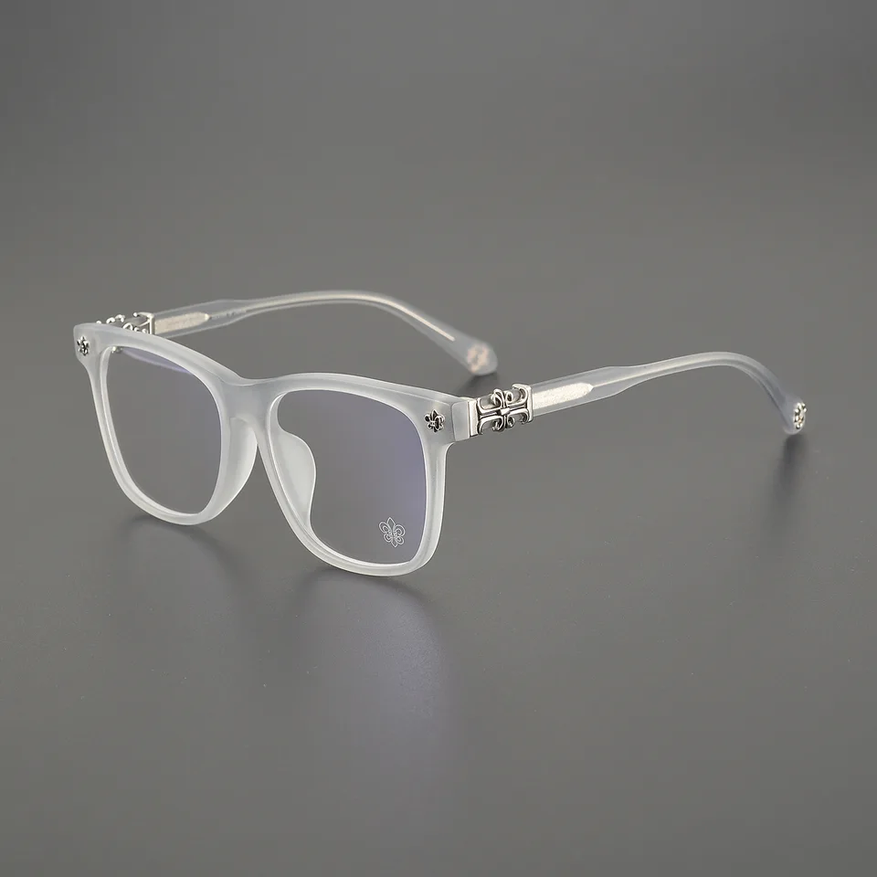 Nový ručne vyrábaný punkový trend vintage rámu Punk Trend Acetát CH8016 Muži a ženy univerzálne okuliare na predpis