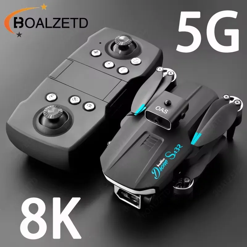 Nový S132 HD 8K Dual Camera 360 ° laserové prekážky Profesionálny letecký robot GPS