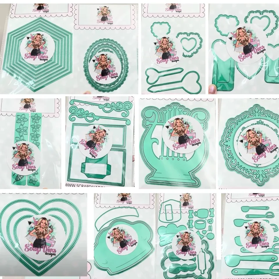 Nový scrapdiva matry Valentine Day Love Dies Stamp Scrapbook Diary Dekorácie šablón Šablóna Šablóna DIY Greating Card Handmad