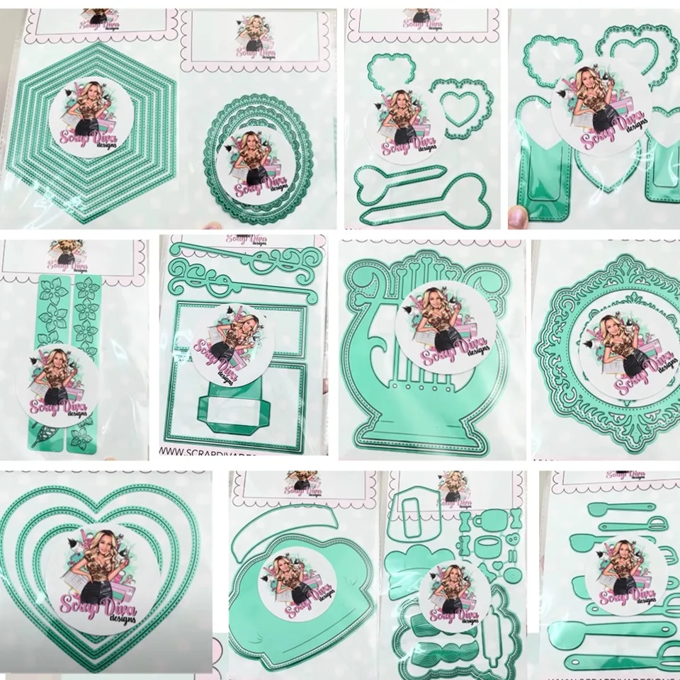 Nový scrapdiva matry Valentine Day Love Dies Stamp Scrapbook Diary Dekorácie šablón Šablóna Šablóna DIY Greating Card Handmad