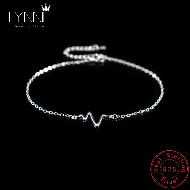 Nový sexy plážový bleskový prívesok Anklet 925 Sterling Silver Simple Waves Anklets náramky pre módne dámske dámske reťazce šperky