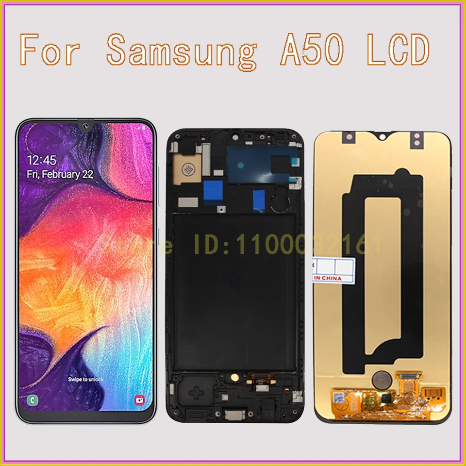 Nový testovaný displej pre zostavu LCD LCD SAMSUNG A50 OLED A50 pre výmenu LCD Samsung A30S A50 A50