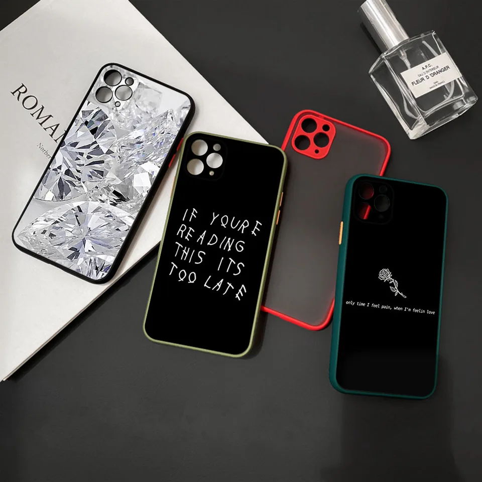 Nový trend Drake telefónny puzdro pre iPhone 16 15 14 11 12 13 Pro Max Mini x xr xs 7 8 plus se 16pro matný priesvitný obal