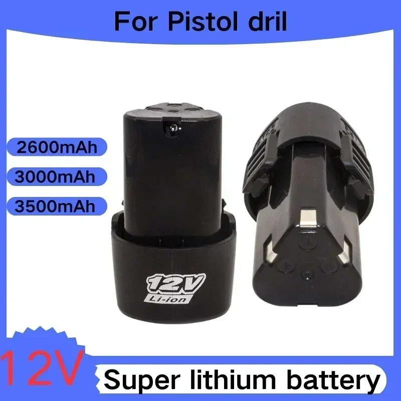 Nový Universal 12V 2600MAH 3500 mAh Nabíjateľná lítium-ión pre elektrické skrutkovacie pištoľové vŕtačky