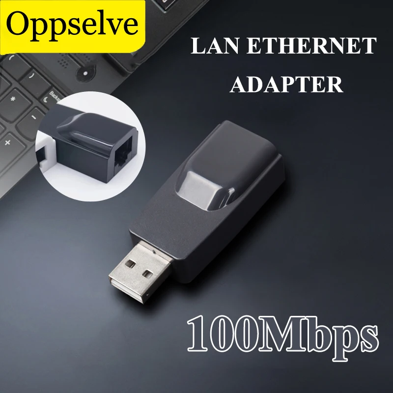 Nový USB 2.0 až RJ45 LAN Ethernet Drive Free Adapter for Windows 10 prenosný počítač MacBook 100 Mbps USB2.0 Prevodník sieťových kariet