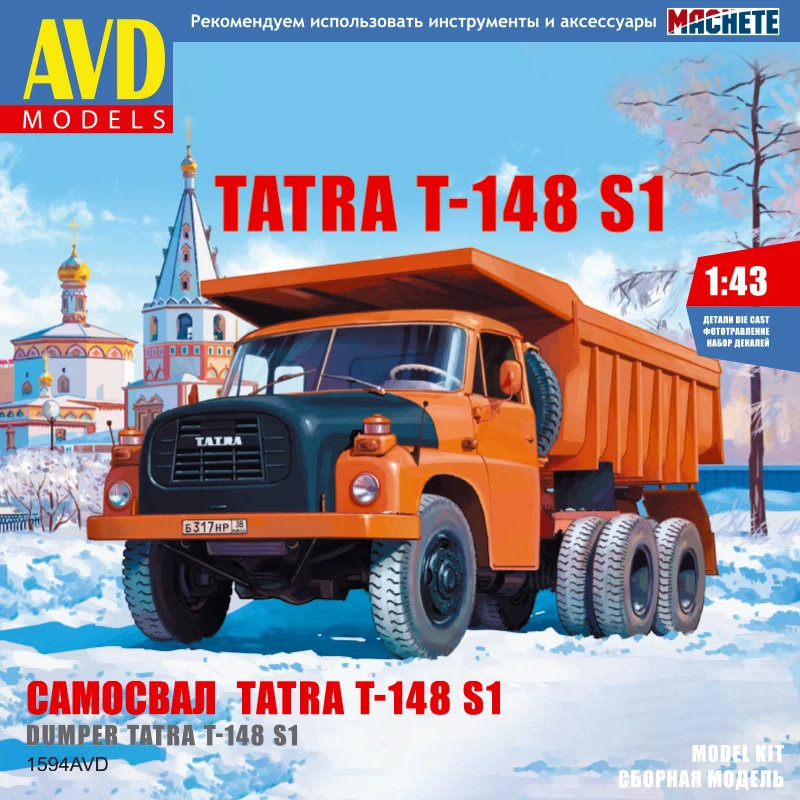 Nový USSR Dumper Tatra-148-S1 1:43 Model súprav