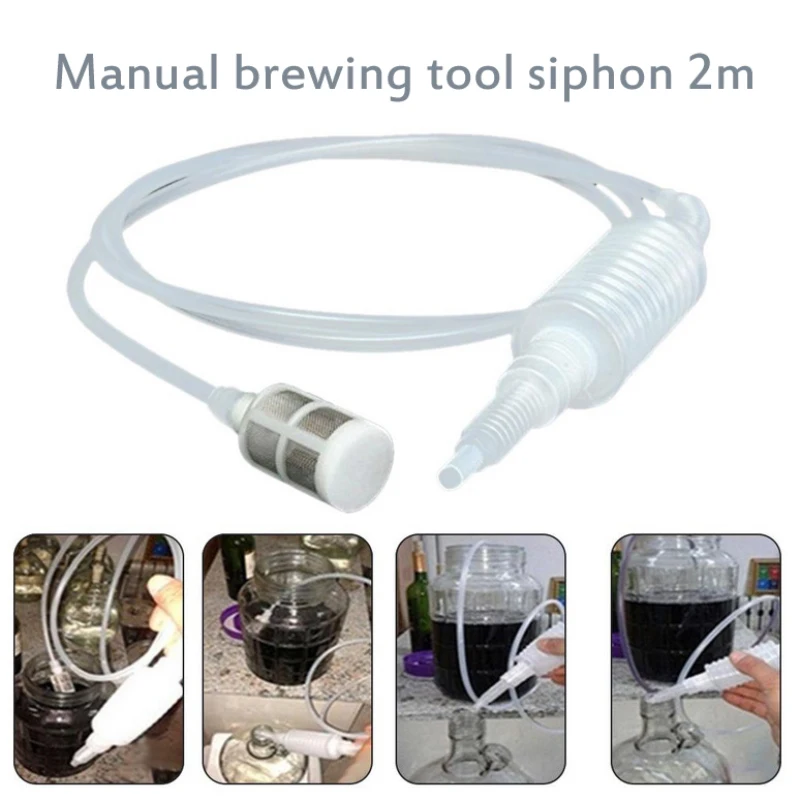 Nový varenie sifónové hadicové víno na výrobu piva na výrobu piva 2M pivovar Plast pre pivo Homebrew Tool Food Grade the Pivovar Nástroj