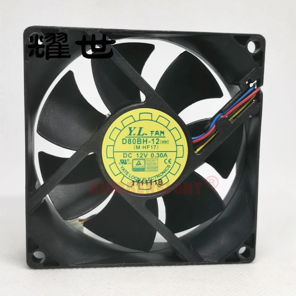 Nový ventilátor chladiča pre YL D80BH-12 (HH) 8cm 80*80*25 mm DC12V 0,3A 0,18A PWM Hydraulictemperatura Control Master PC chladiaci chladič