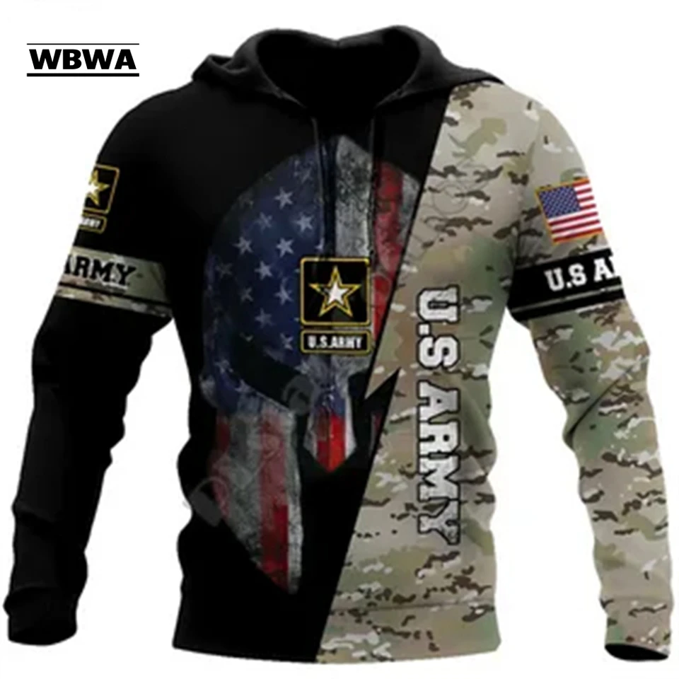 Nový veteránsky vojenský armádny vojak Camo Autumn Pullover Newfashion tracksuit 3Dprint Muži/ženy Príležitostné mikiny