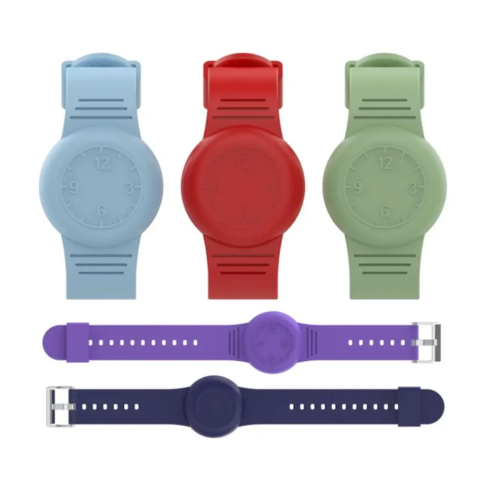 Nový vodotesný pre Apple Airtag Držiteľ náramku Kids Kids Silikone Case Case Children pre Airtags Case Watch Band