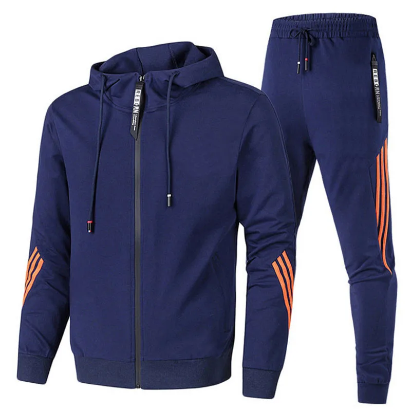 Nový voľný čas módne športové oblečenie Mardigan s dlhým rukávom Ruží dvojdielne súprava pre mužské jarné a jesenné športové ženy 2-dielne oblek