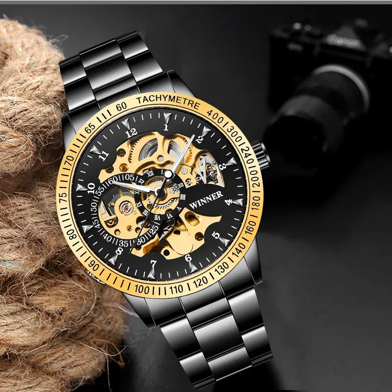 Nový víťaz luxusných športových hodín Men Automatické hodinky Skeleton Mechanical Watch Relogio Montre Brand Mens Wristwatch 2019