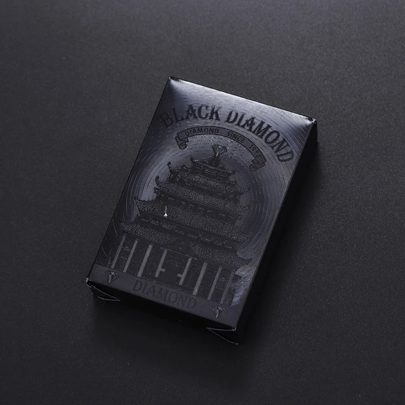 Nový čierny poker bez farebných hracích kariet vodotesný PET/PVC PLASTOVÝ poker Tourism Souvenír