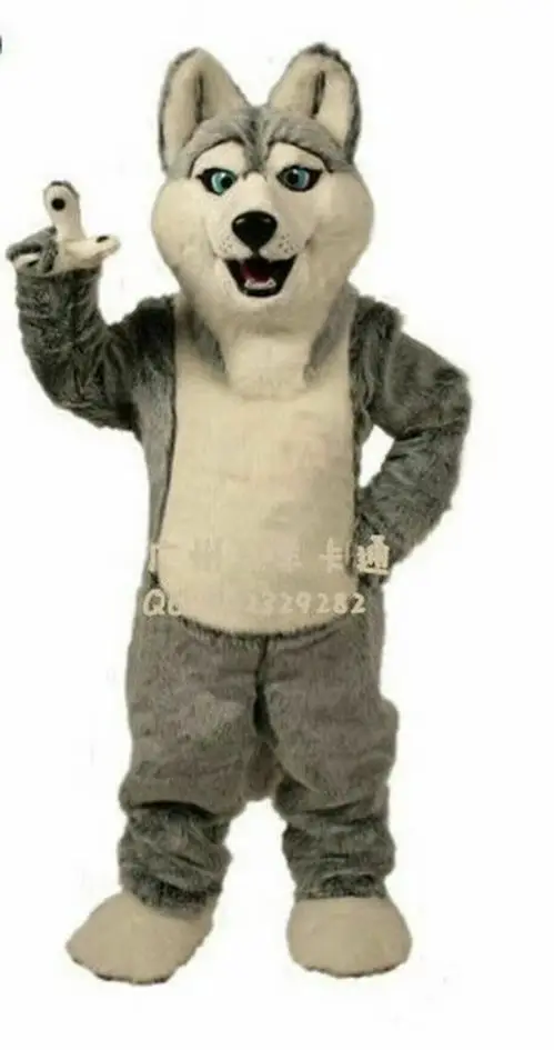 Nový šedý husky psom fursuit maskot kostým Cosplay Party Game oblečenie reklamný reklamný halloween maskot dospelých