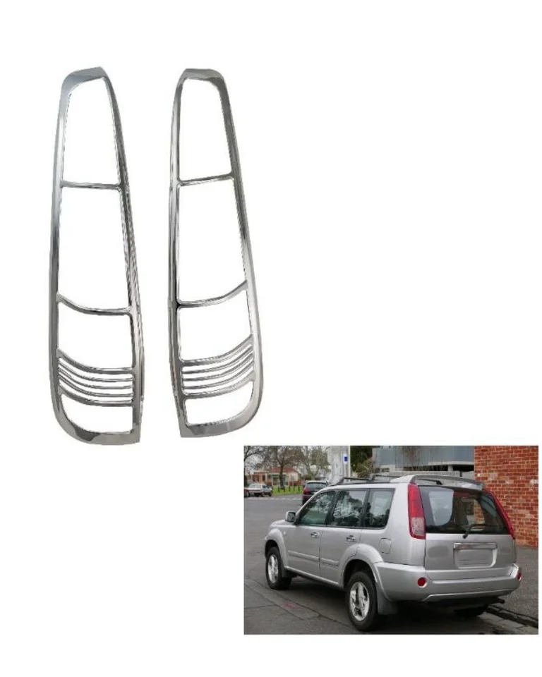 Nový štýl 2pcs ABS Chrome Panted Tail Lamp Cover pre Nissan X-Trail 2000-2010 T30 TACK LIGHT Coves
