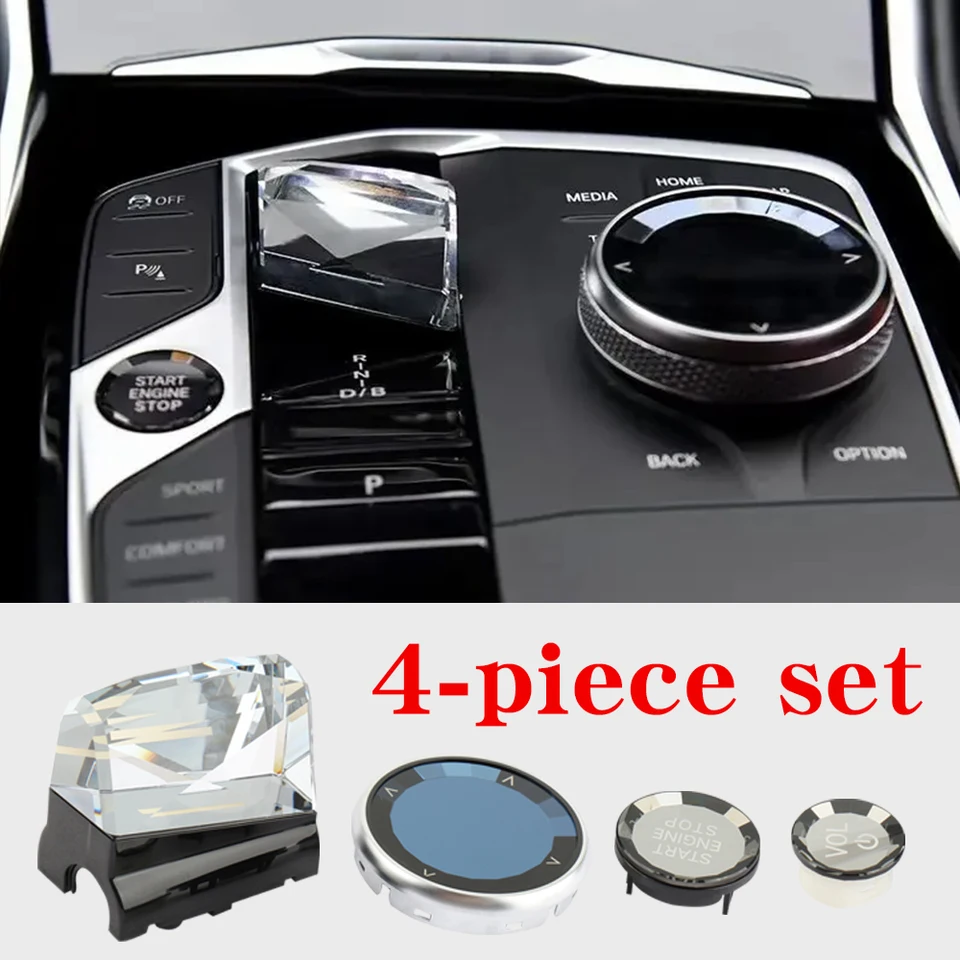 Nový štýl 4Pices-Set Crystal Gear Shift Gomb pre BMW G20 G12 I3 I01 I7 G70 IX3 G08 X5 G05 X6 G06 X7 G07 Paddle radiaci kryštál.