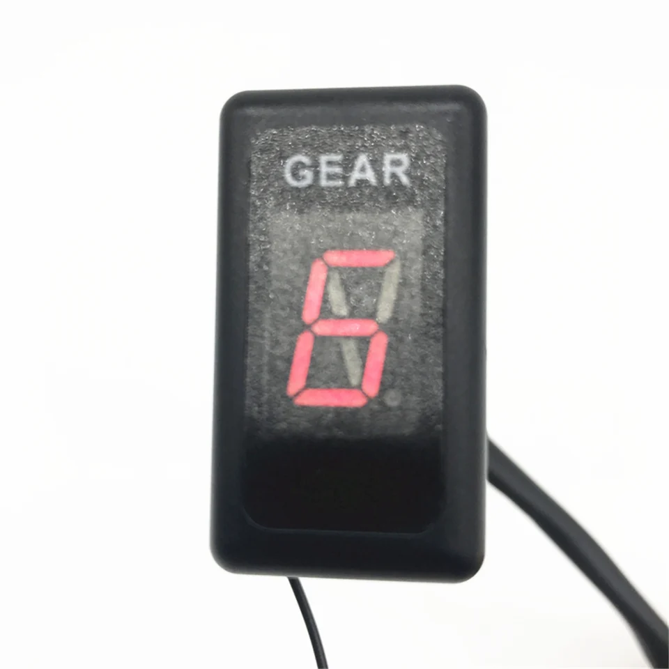 Nový štýl 6 Speed ​​Universal Motocycle Digital Display LED Motokros Off-Road Moto Light neutrálny indikátor prevodového stupňa Monitor