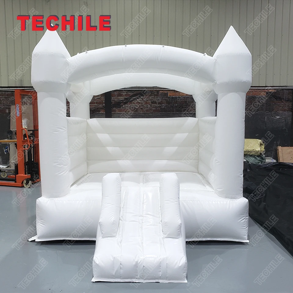 Nový štýl dospelých PVC nafukovací dom s odrazom Pink White Bounce House Detský hrad Jumper