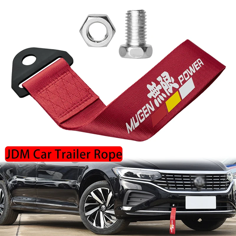 Nový štýl JDM Racing Ropes Hook ťahanie High Srtengh Nylon Car Bumper Bumper Lope Universal Tow Hook HKS ťahové lano remienok auto dekoratívne