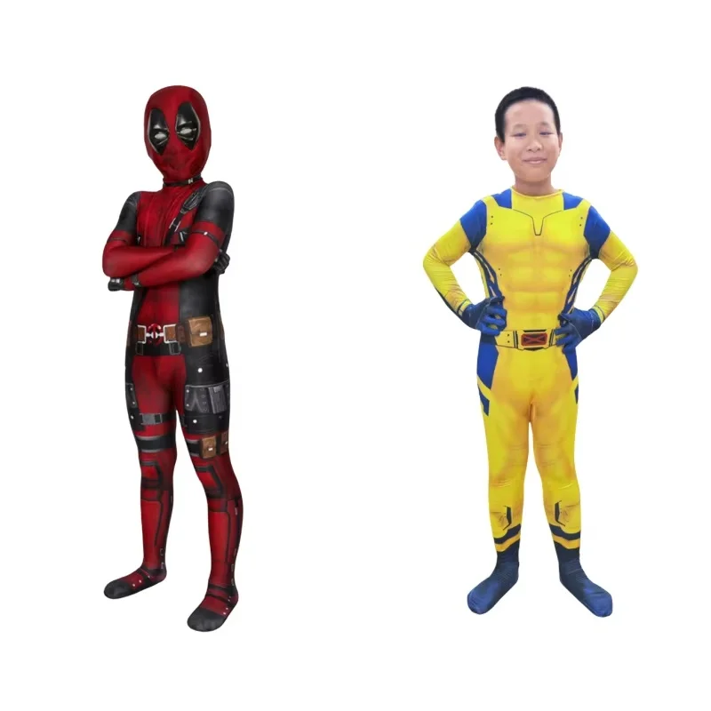 Nový štýl predaja anime kostýmy Deadpool Kostýmy pre chlapcov pre chlapcov superhrdina cosplay anime kombinézy kombinézy Deadpool Halloween Kid darčeky