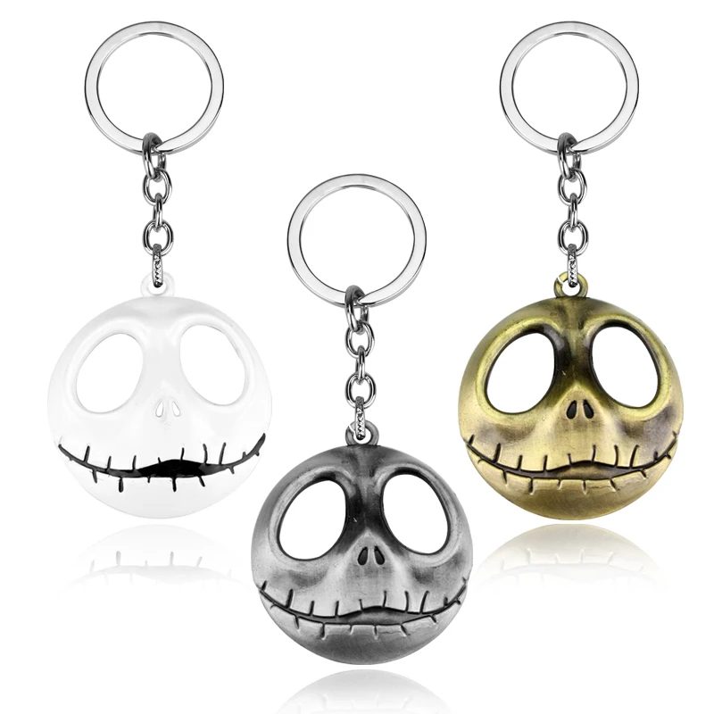 Nočná mora pred Vianocami Keychain Sally Jack Skallington Halloween Keyrings Držiteľ automobilu pre pár šperkov