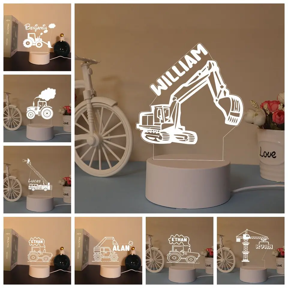 Nočná nočná lampa LED LED nakupujte USB a optickú ilúziu ovládala USB a batéria Stolová lampa s diaľkovým ovládaním
