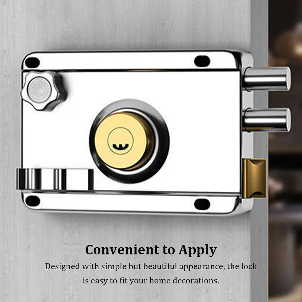Nočná západka Deadbolt Rim Lock Lock Lock Lock zámky predné domové zámky brána proti krádeži, ťažko dojná single Open Open