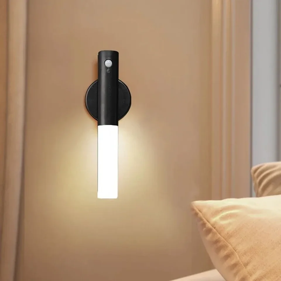 Nočné svetlo snímanie pohybu, magnetické nástenné svetlo, LED svetlo nabíjanie USB, vhodné pre chodby a schody, vianočný darček