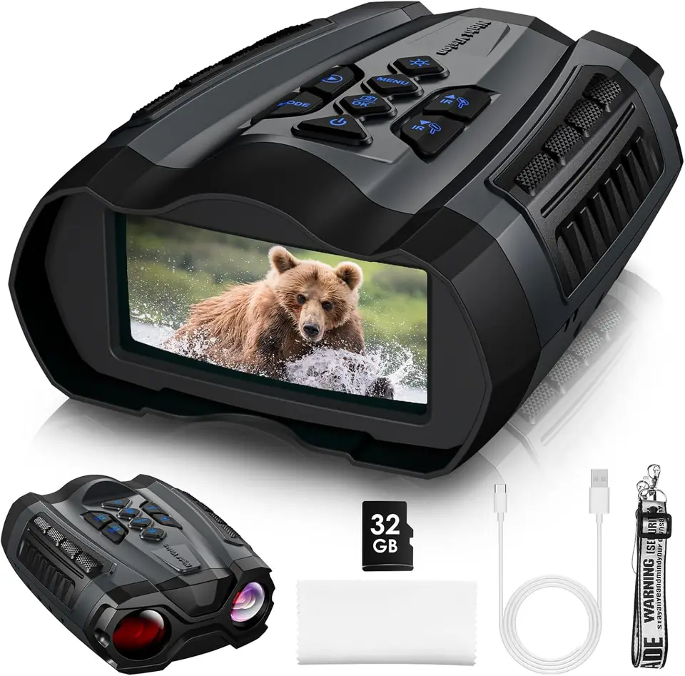 Nočné videnie okuliare, 4k nočné ďalekohľady pre dospelých s 3,5 