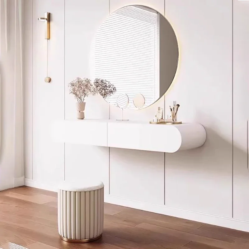 Nočný stolík vintage make -up zrkadlo poklady truhla na prenosné toaletné sklo sklo Vanity Moderné lacné svetlá Toaletka Dievčatá dievčatá