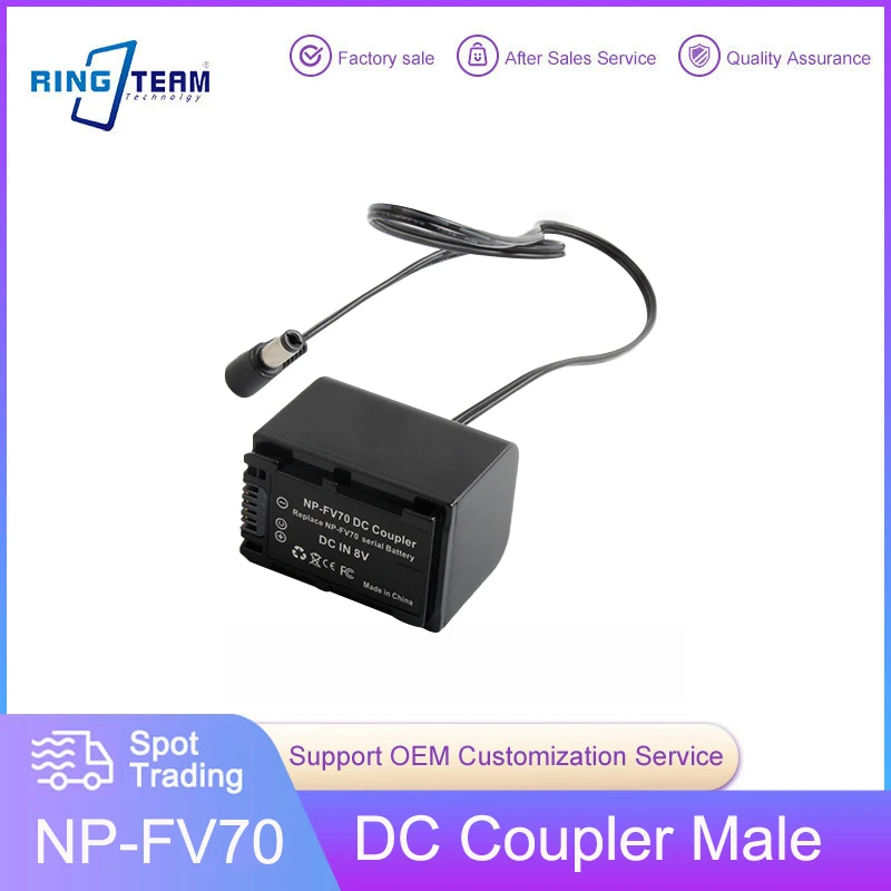 NPFV Dummy Batéria nahrádza NP-FV30 NP-FV40 NP-FV50 NP-FV70 NP-FV90 NP-FV100 pre sériové kamery SONY SR HC SOR HC a svetlo a monitor