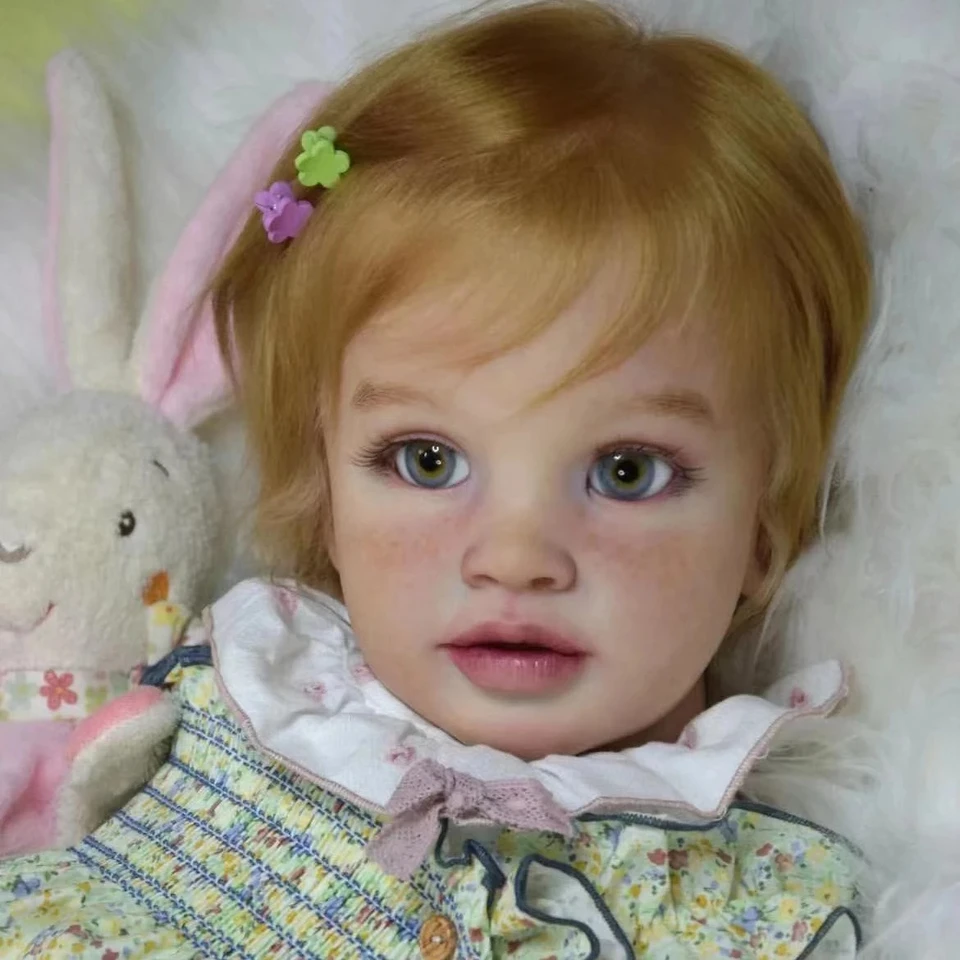 NPK 26inch LifeLike Baby batoľa Reborn Pippa Princess Girl Realistická bábika nedokončené diely pre bábiky s látkovým telom a očami