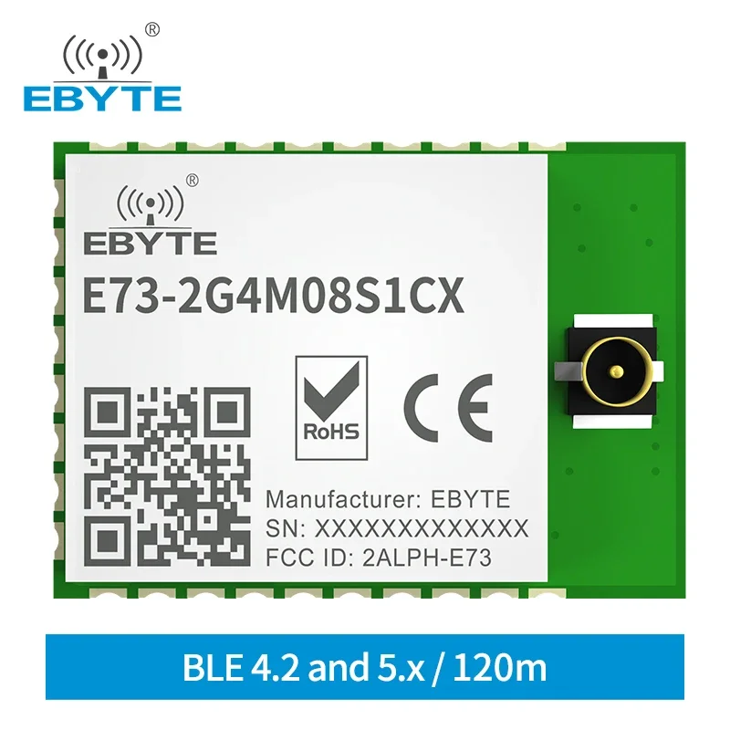 NRF52840 Bluetooth Modul 2.4 GHz BLE 4.2/5,0 RF Transceiver SOC EBYTE E73-2G4M08S1CX 8DBM IPEX Anténny prijímač prenosu prenosu prenosu prenosu