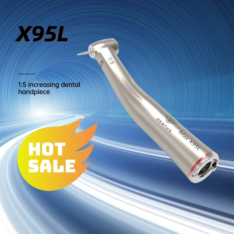 NSK Typ 1: 5 Dental Contra Angle Nástroj Zvýšenie rýchlosti násadca Mini hlava Ti Max X95L Vnútorná voda sprej červeného krúžku zubný denník