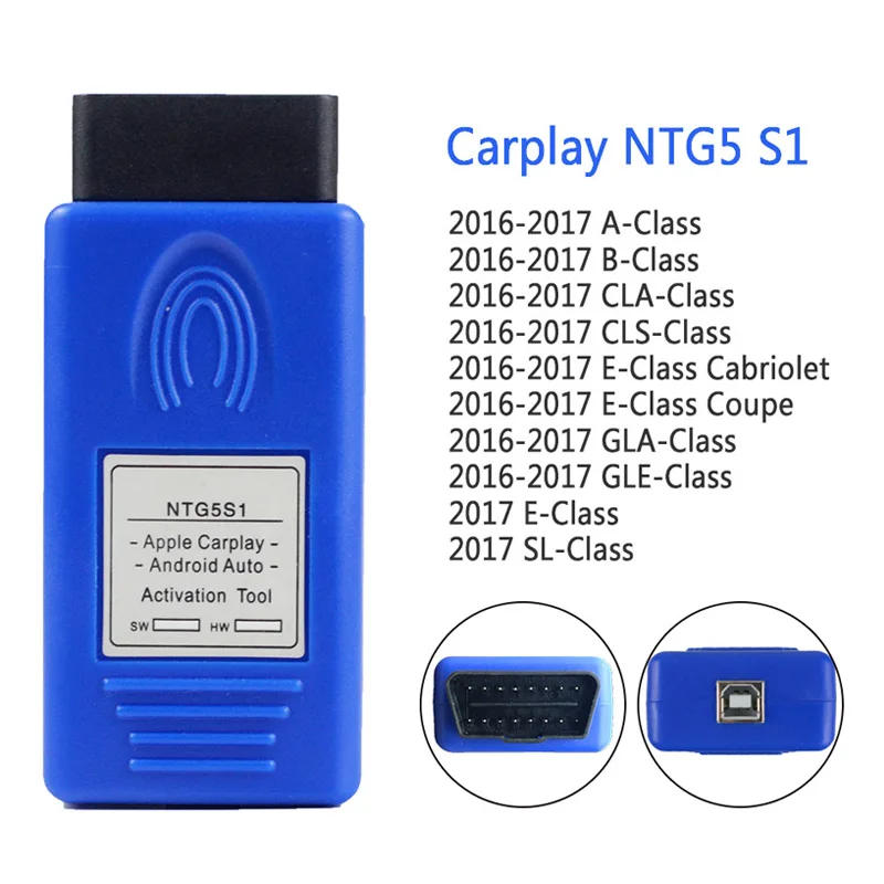 NTG5S1 NTG5 S1 CarPlay pre Apple CarPlay a Auto-Auto aktivačný nástroj pre Mercedes pre B-Enz NTG5.1 cez OBD2