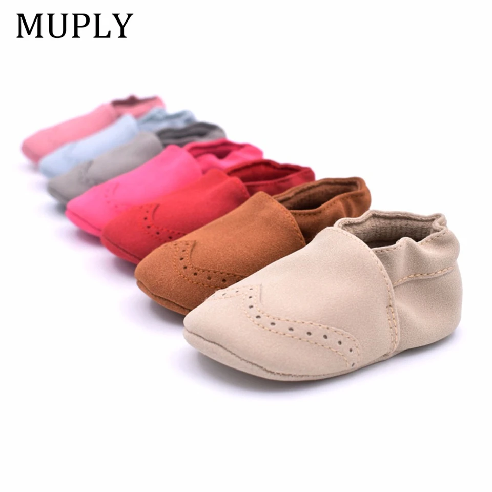 Nubuck Leather detské topánky Dojčenské batoľa batoľa dievčatka chlapec Soft Sole First Walker Baby Moccasins Vysoko kvalitné detské topánky pre 0-18m