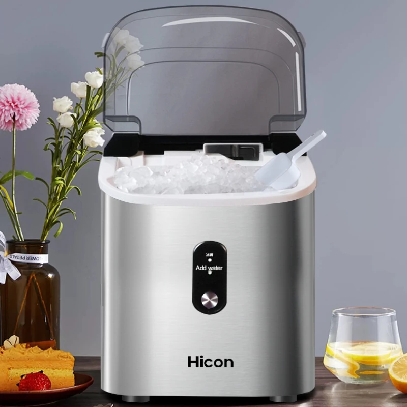 Nugget Pulttop Ice Maker, Silonn Lumable Pellet Ice Machine so samočistiacou funkciou, 1,1L 135W 0,7 kg