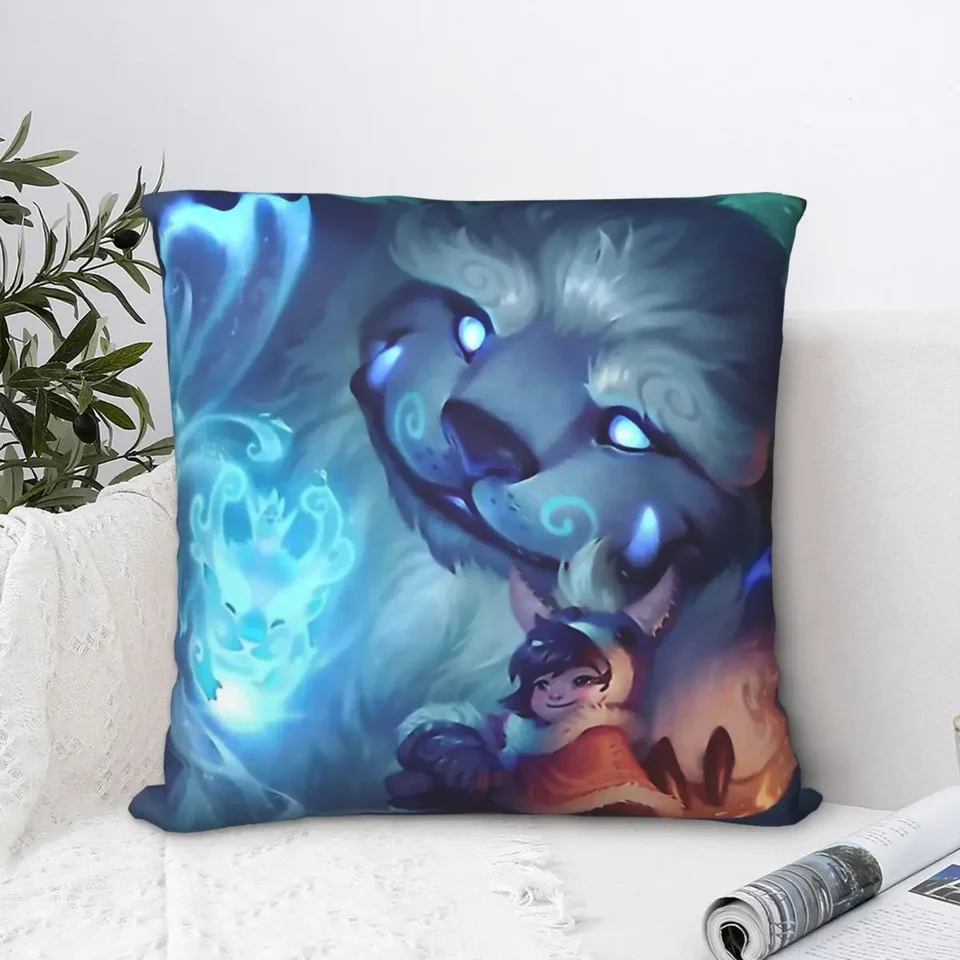 Nunu Willump hodiť vankúšovú ligu League of Legends Game batoh coussin pokrýva domácich majstrov tlačených kawaii domáci dekor